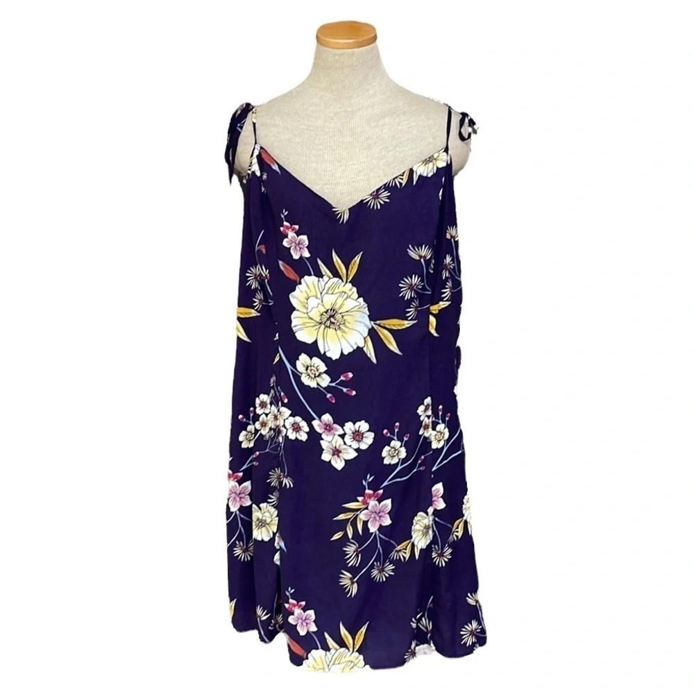 Wonderly Curvy Dress Purple Floral Summer Size 2X